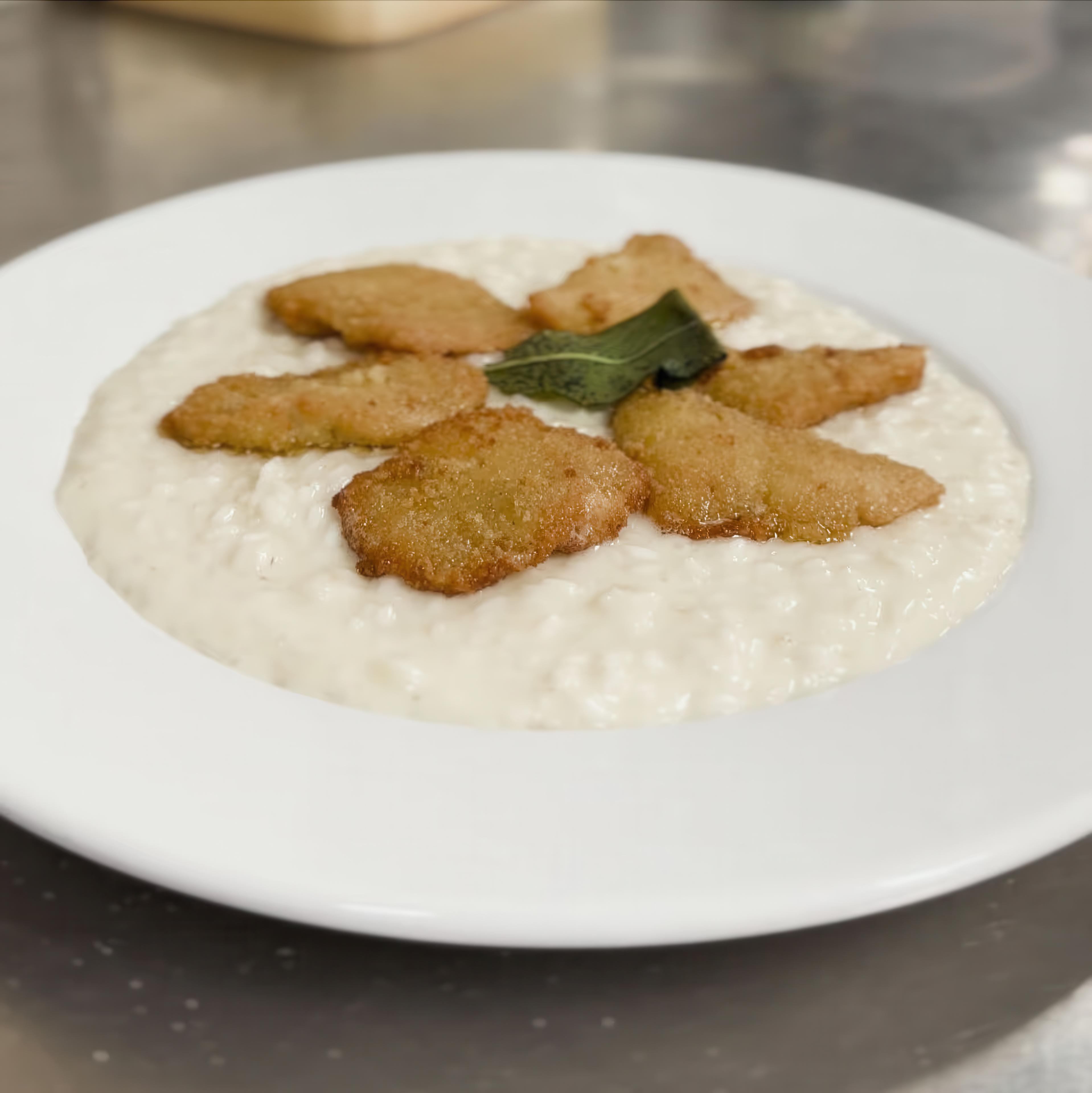 Risotto al pesce persico al Boogie Bistrot